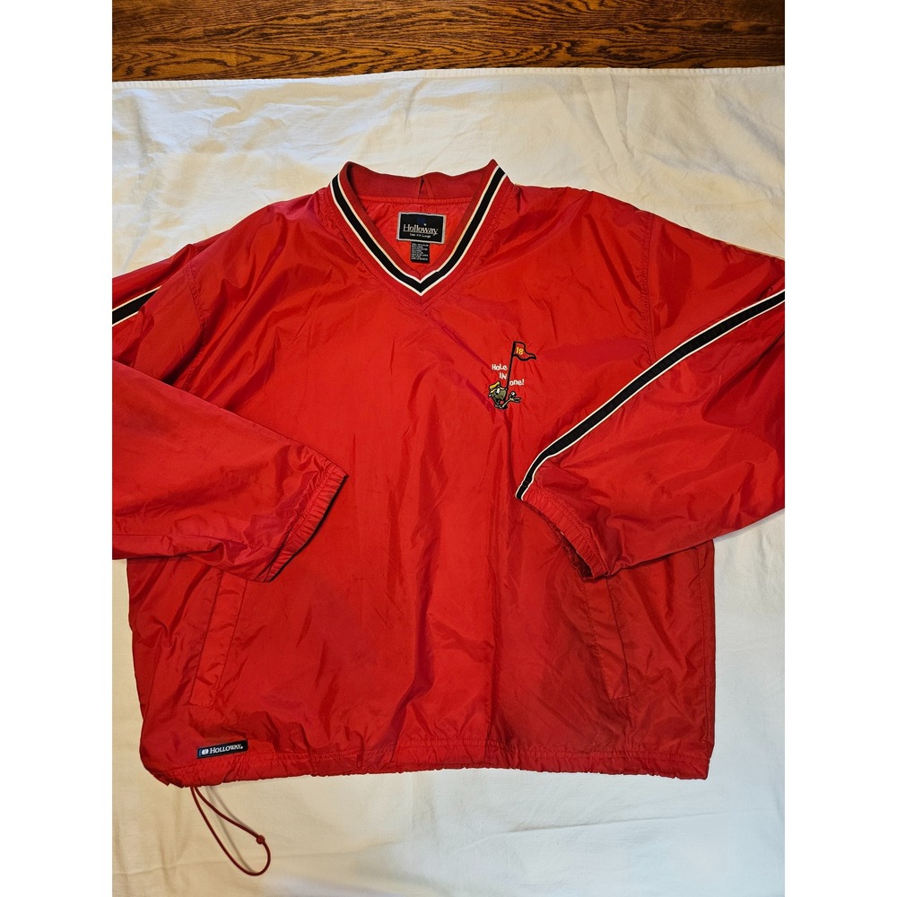 Holloway Mens Red Golf Pullover Windbreaker Jacket XXL‎